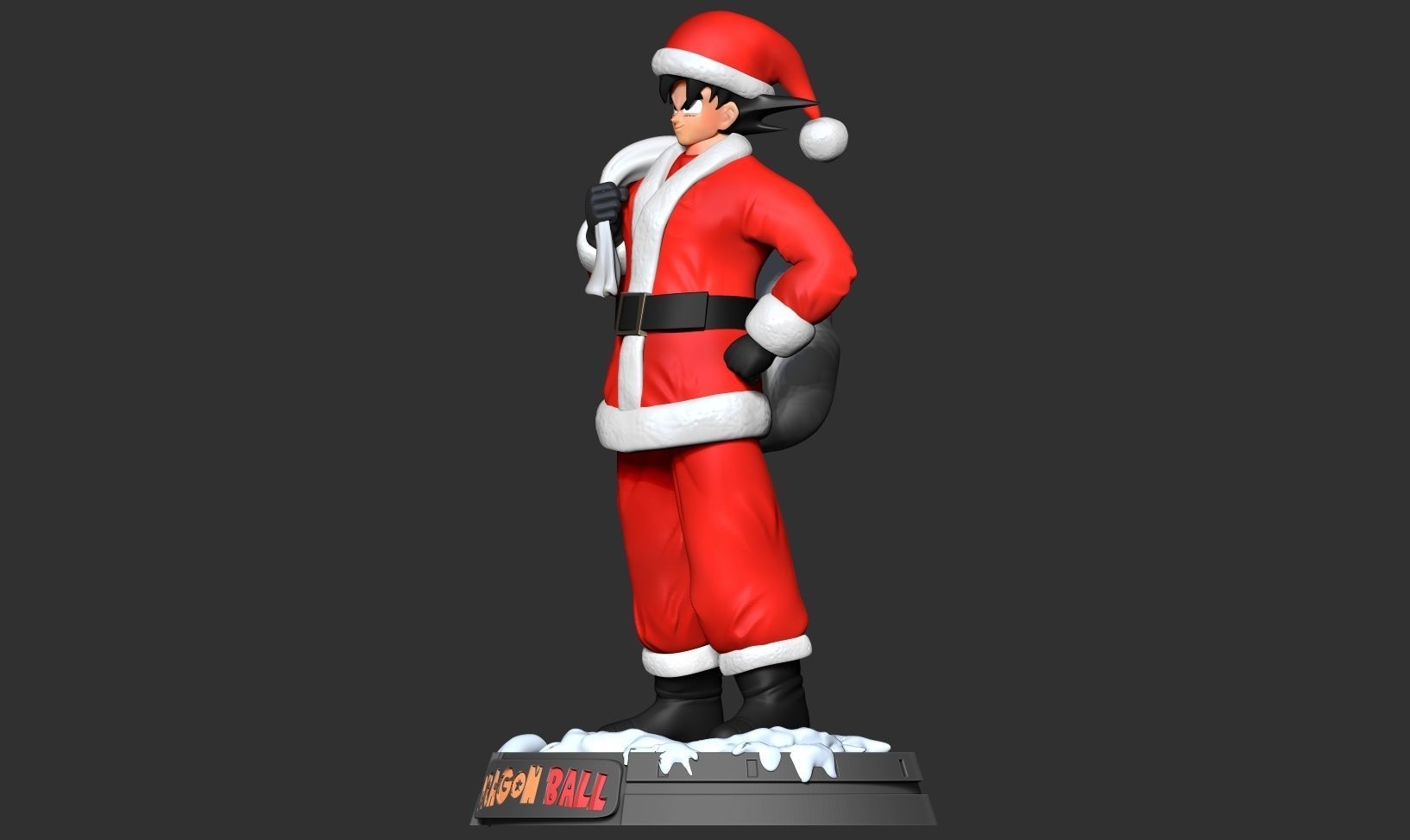 Santa Goku 3D print model_11