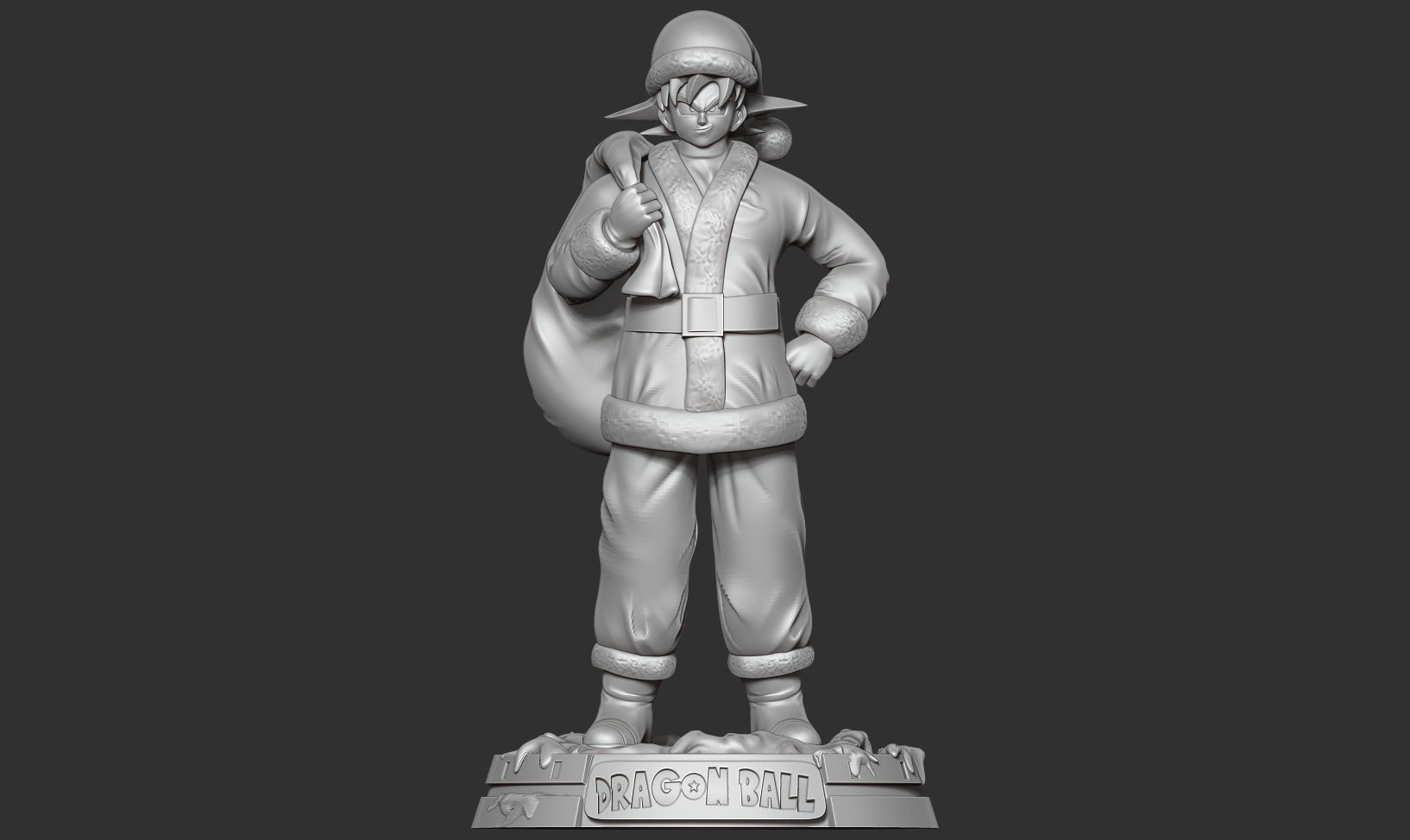 Santa Goku 3D print model_10
