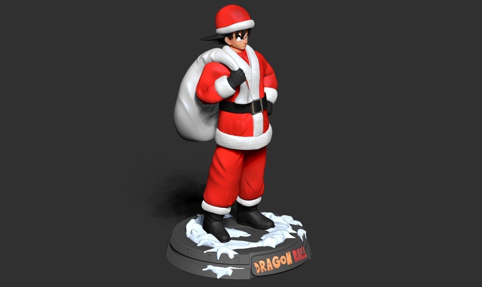 Santa Goku 3D print model_17