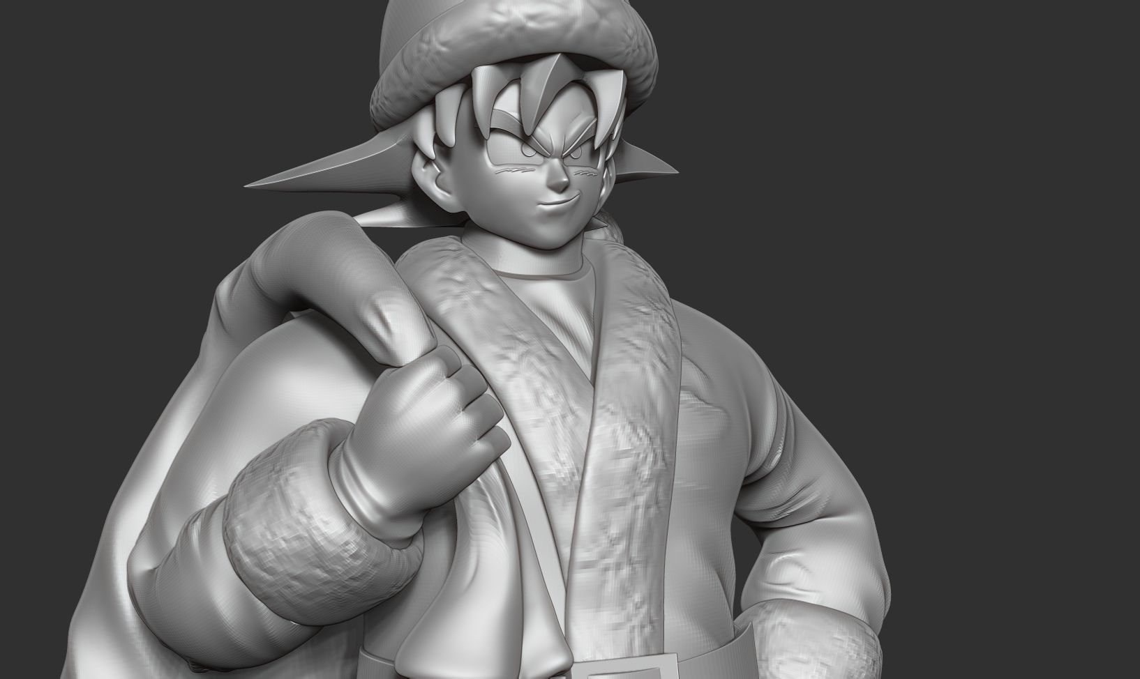Santa Goku 3D print model_7