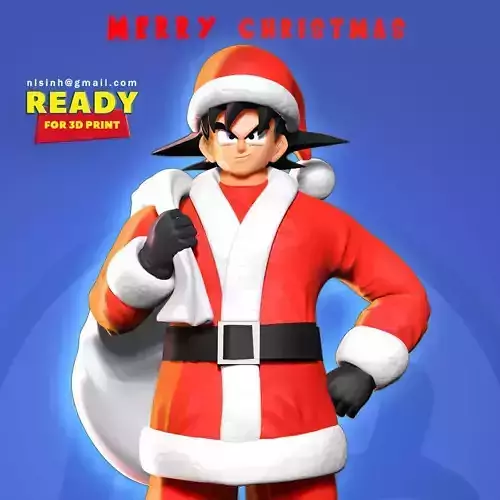 Santa Goku 3D print model