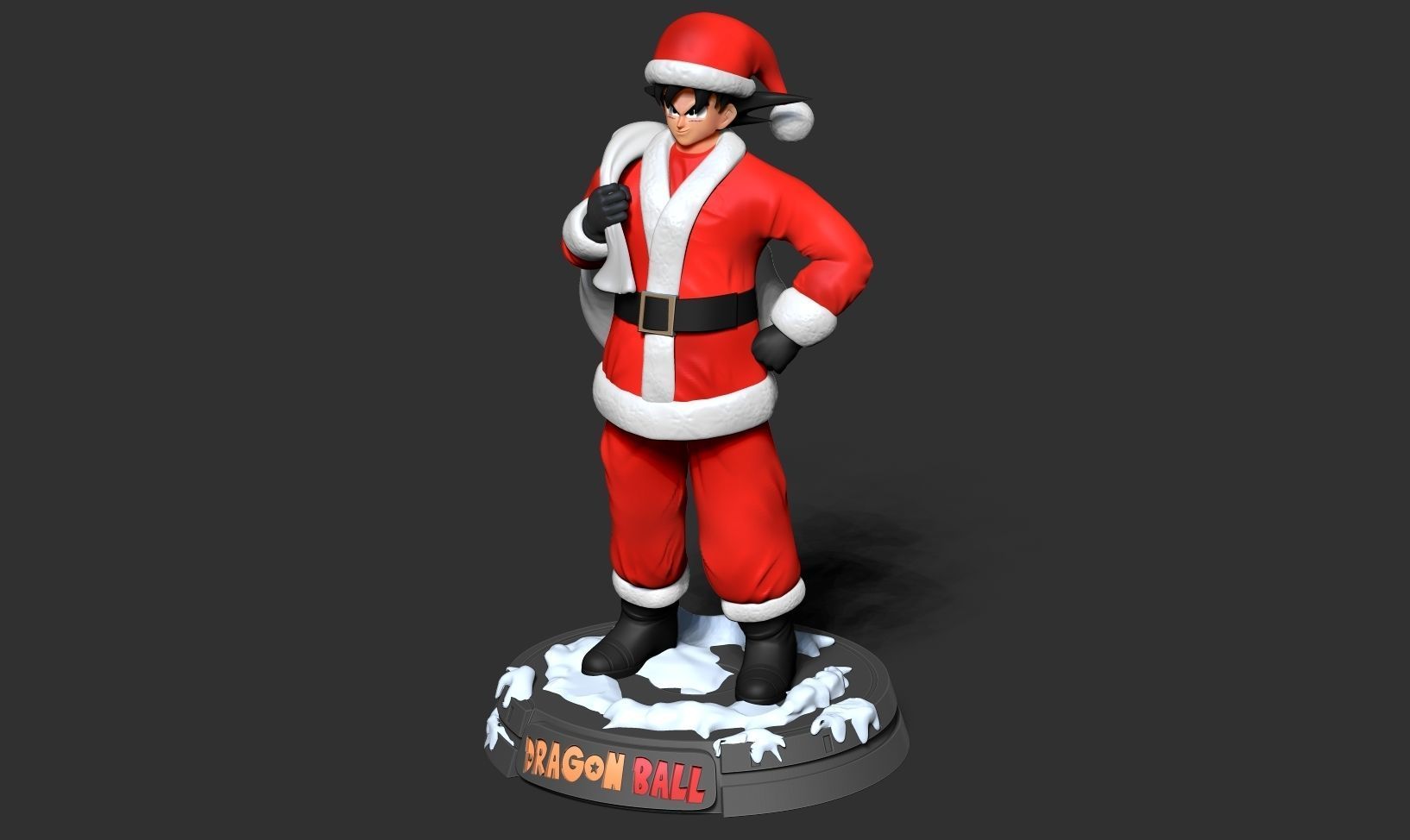 Santa Goku 3D print model_15