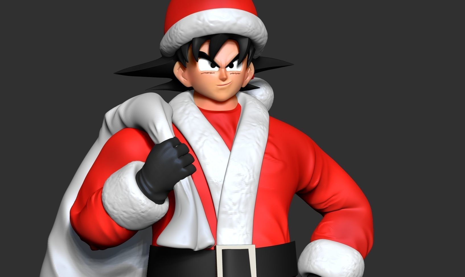 Santa Goku 3D print model_5