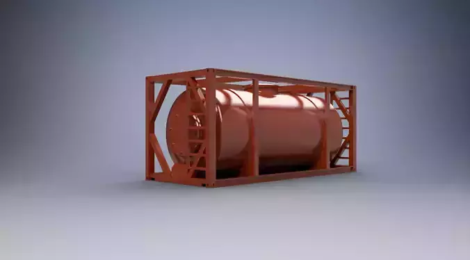 6 Meter Shipping Container Tank Model Kit 3D print model