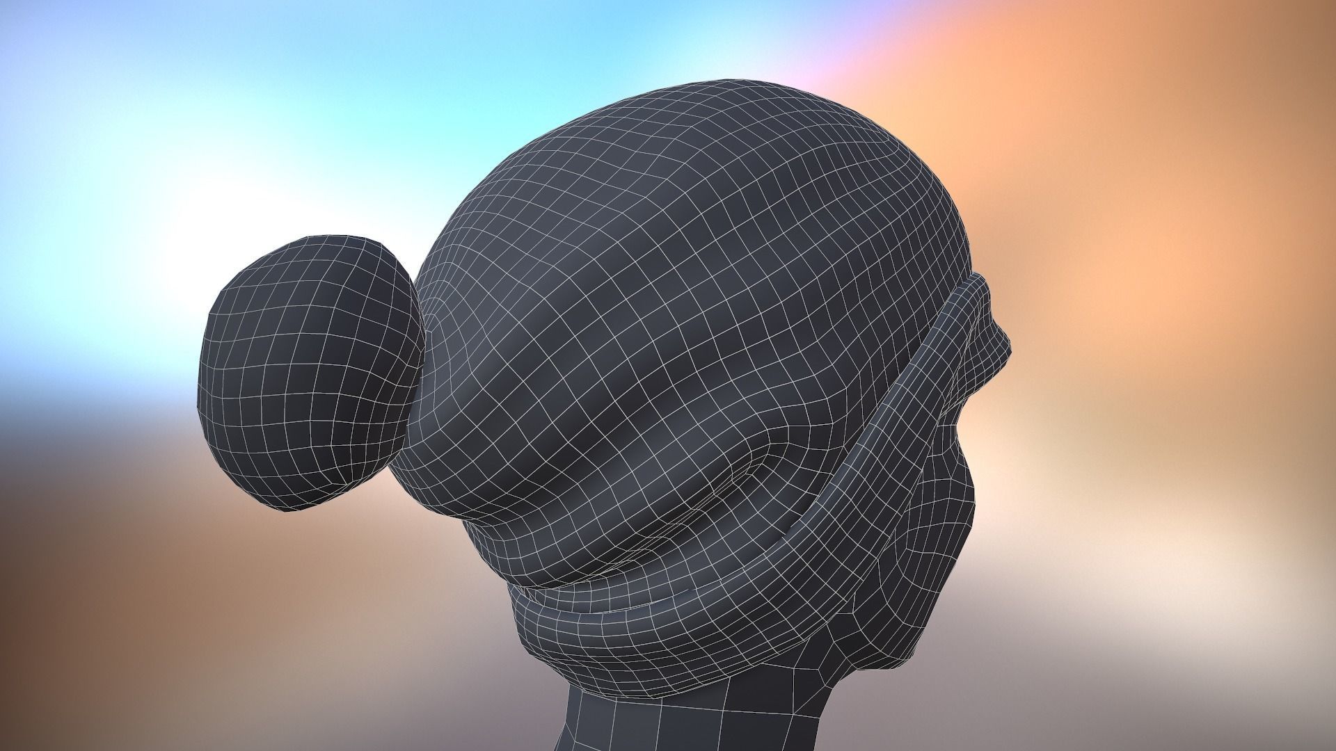 Bobble Hat Low-poly 3D model_17