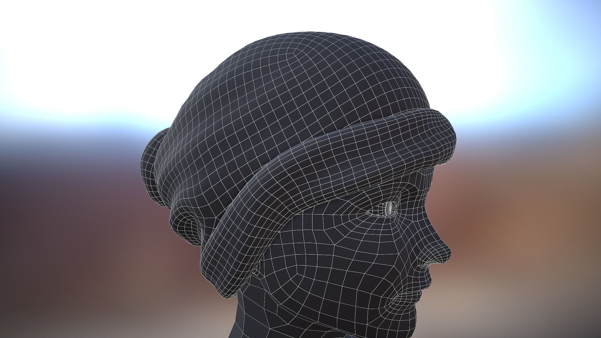 Bobble Hat Low-poly 3D model_16