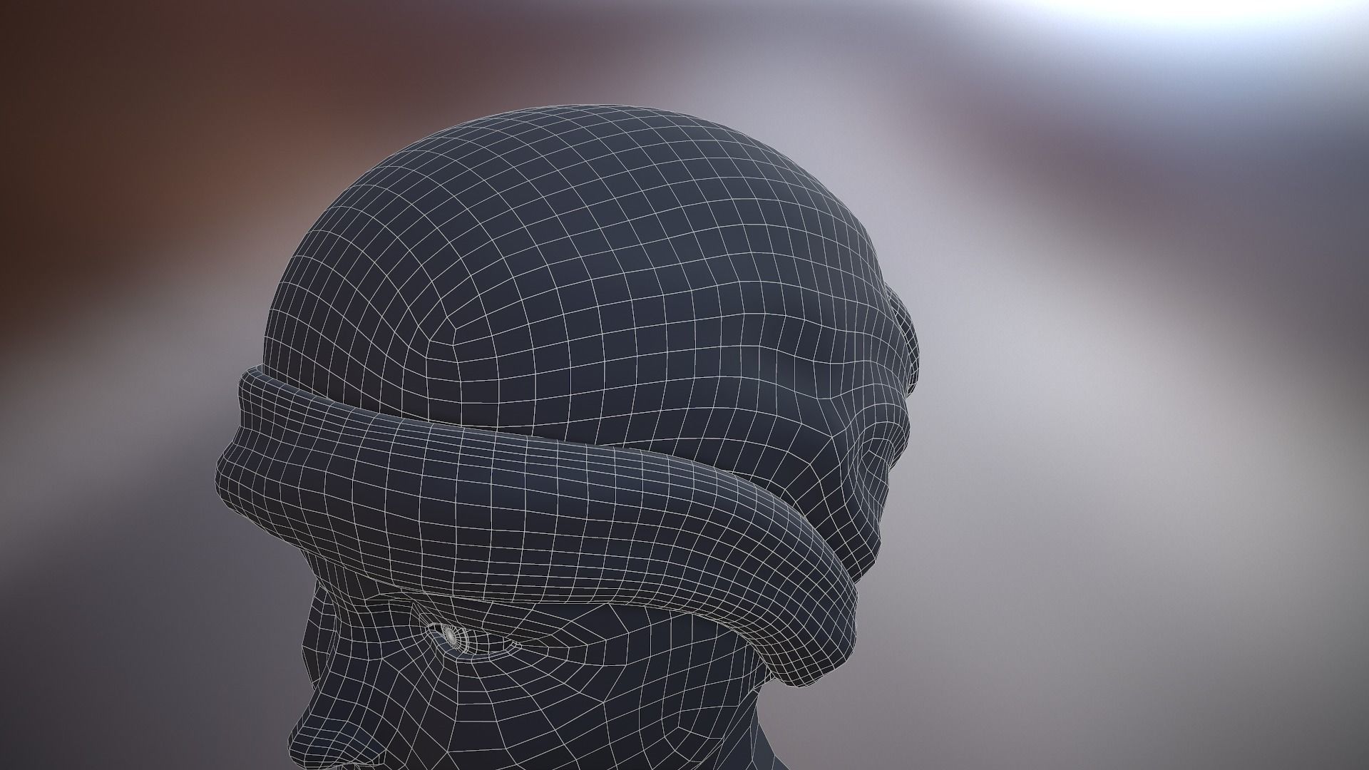 Bobble Hat Low-poly 3D model_19