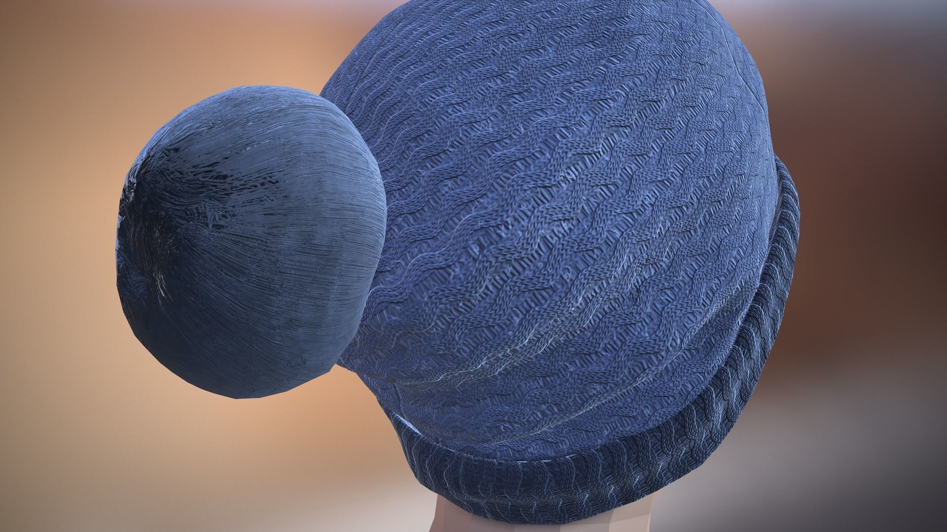 Bobble Hat Low-poly 3D model_7