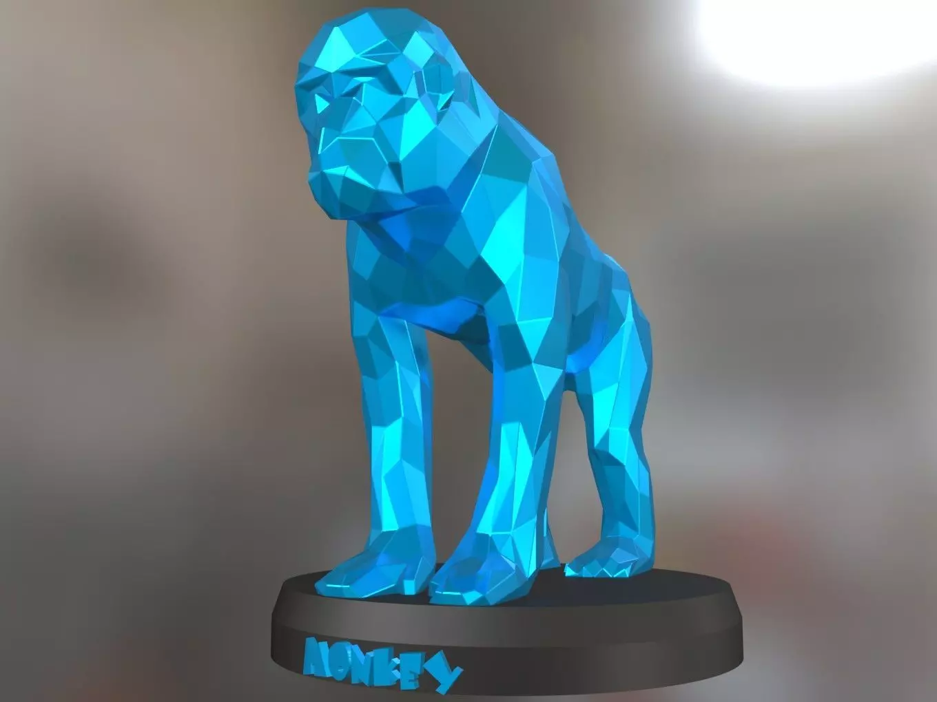 Poly Monkey 3D print model_0