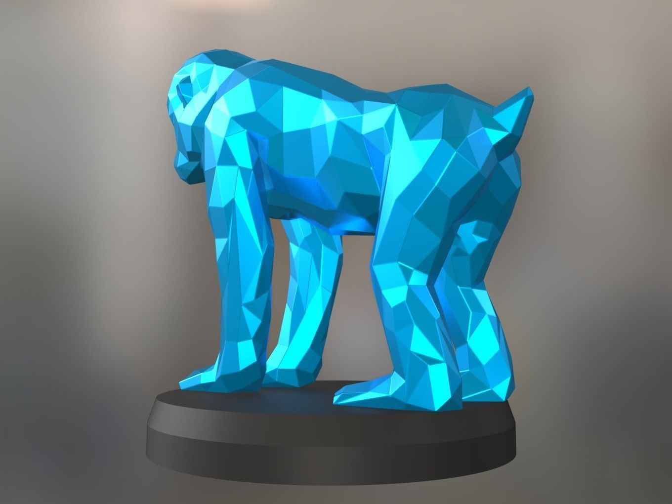 Poly Monkey 3D print model_2