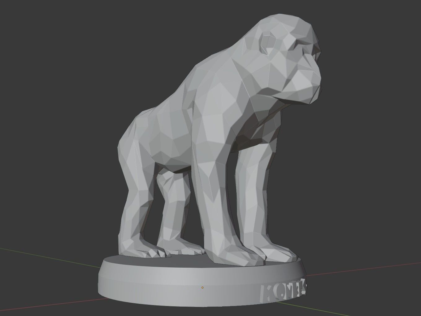 Poly Monkey 3D print model_7