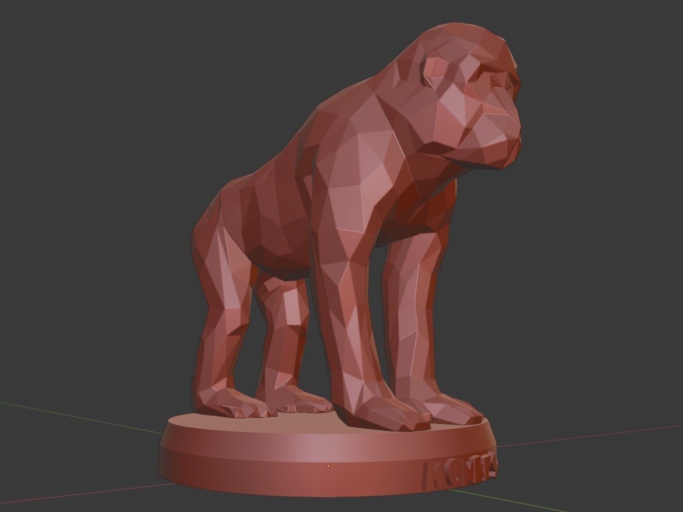 Poly Monkey 3D print model_8