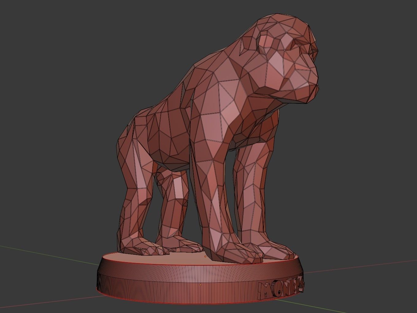 Poly Monkey 3D print model_9