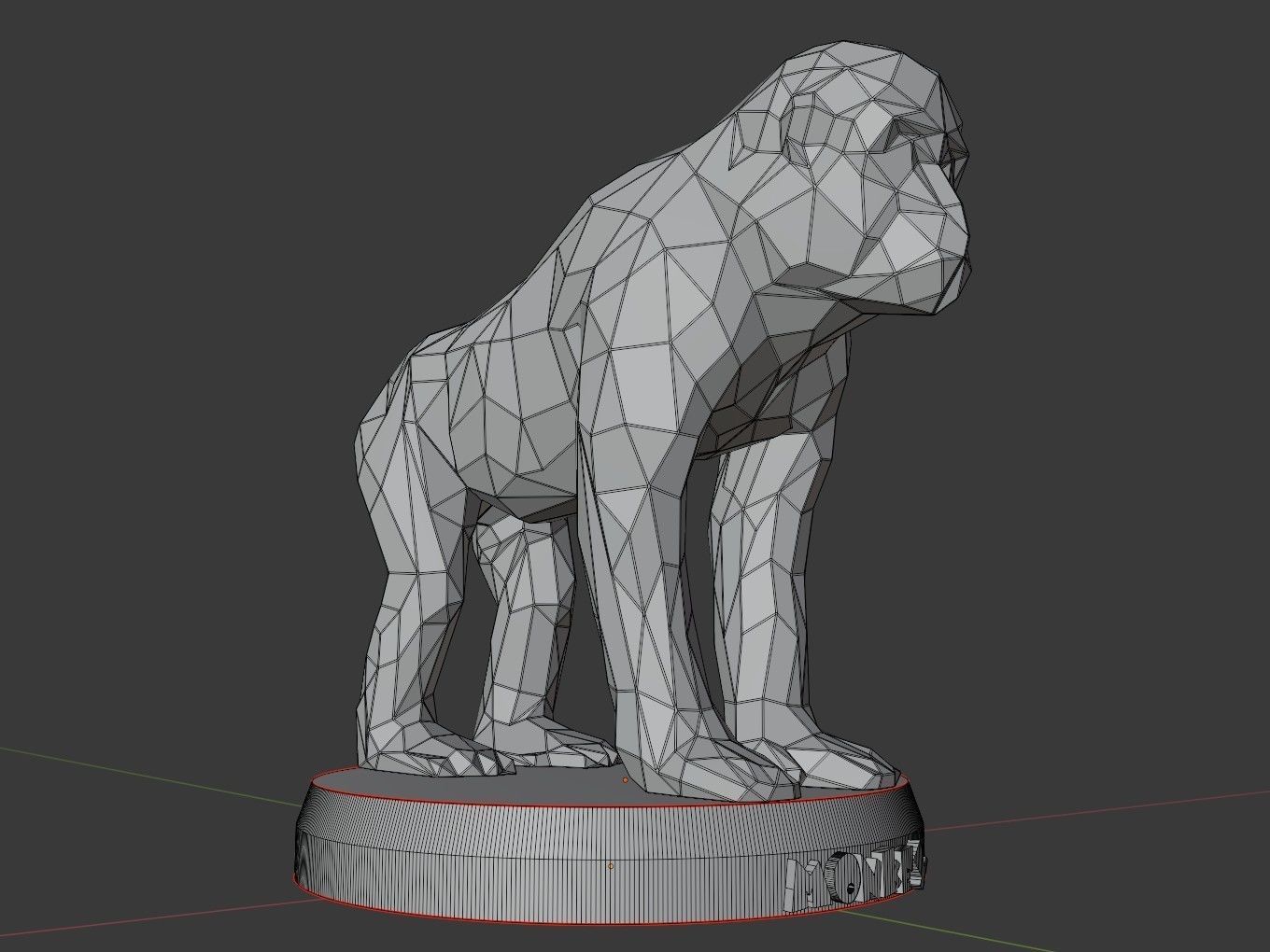 Poly Monkey 3D print model_6