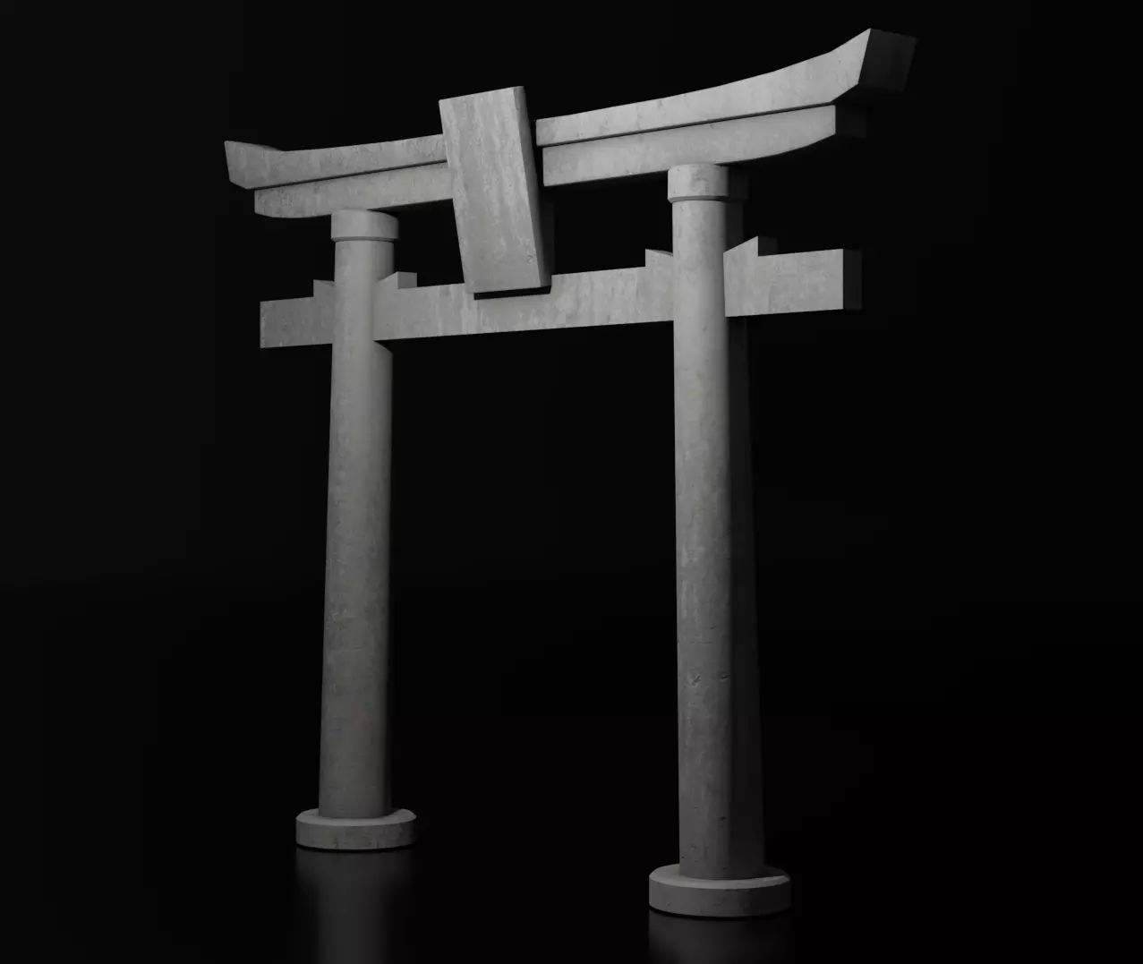 Japanese Torii Low-poly 3D model