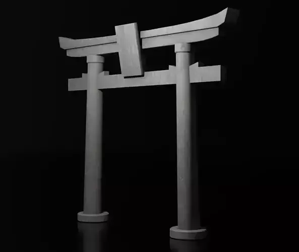 Japanese Torii Low-poly 3D model