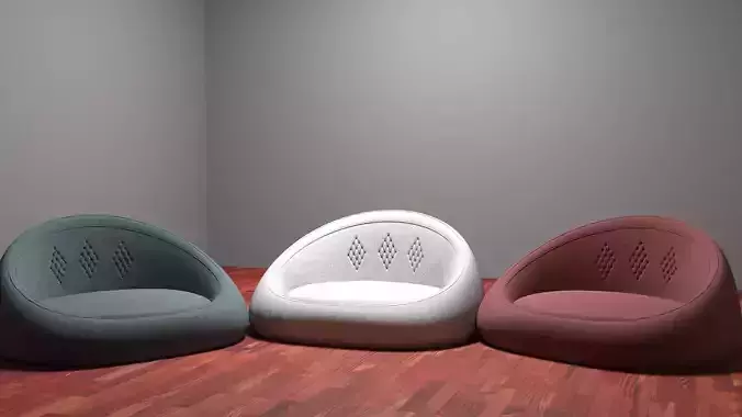 Rounded Ferniture Free 3D model