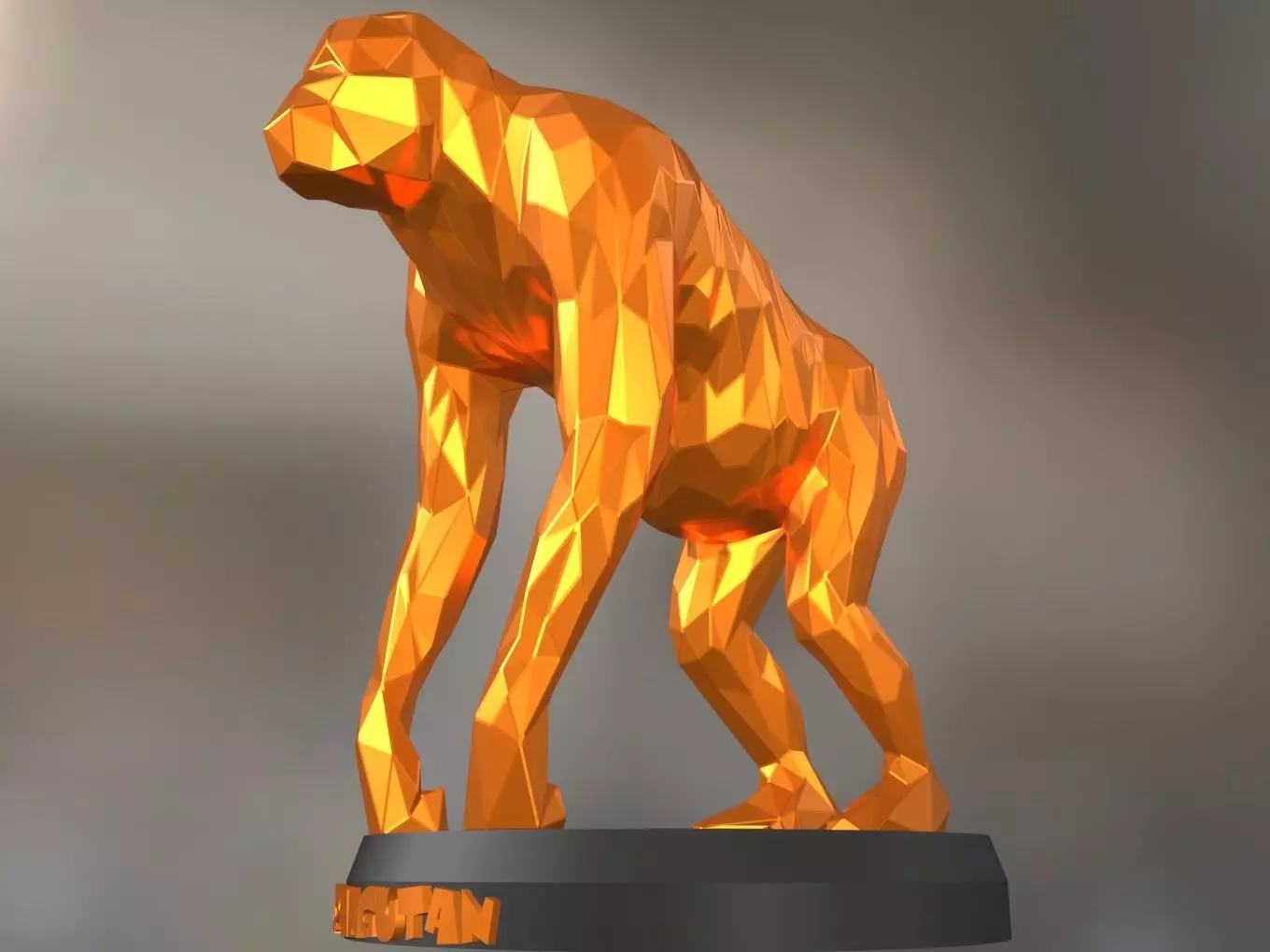 Poly Orangutan 3D print model