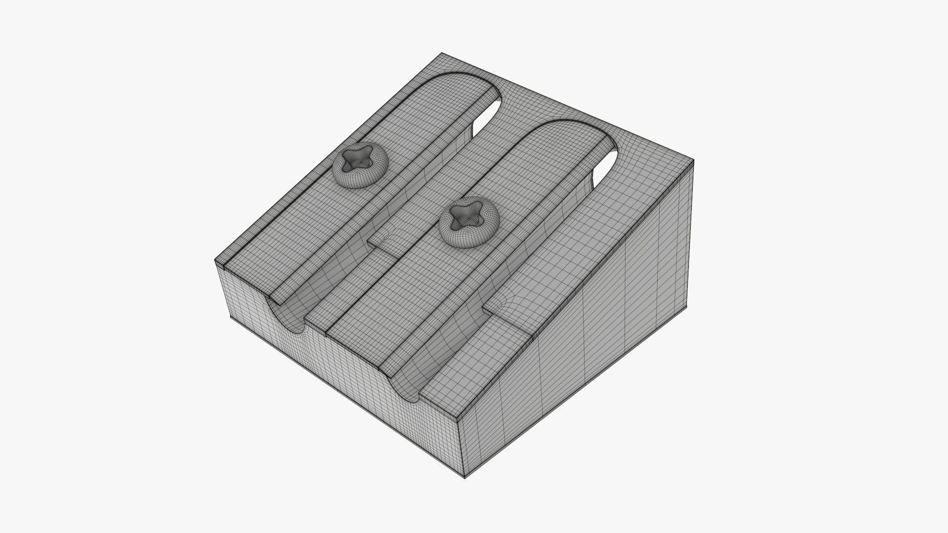 Metal pencil sharpener double  3D model_6