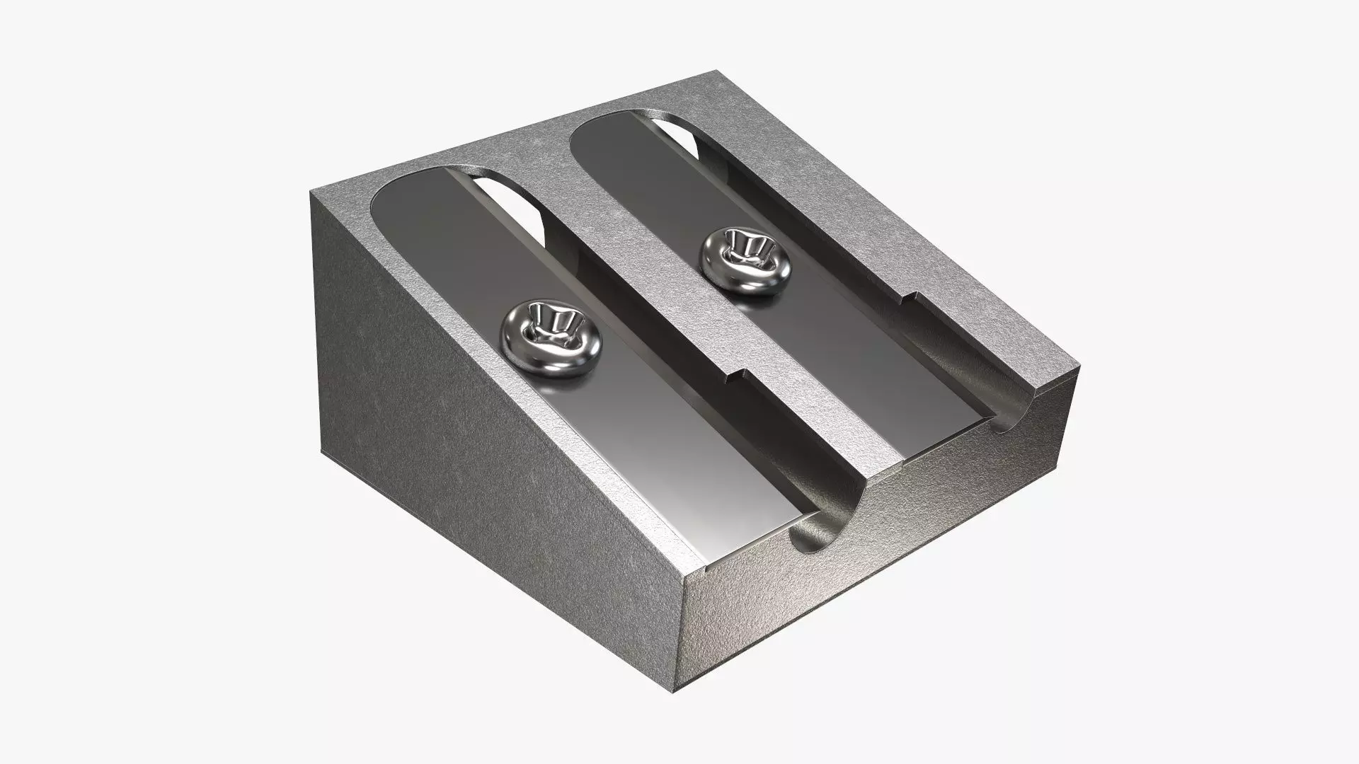 Metal pencil sharpener double  3D model_0