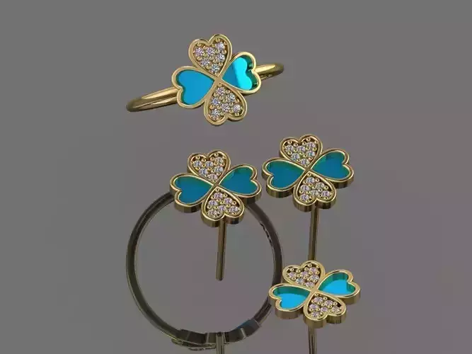 GC GOLD M0085- Diamond gold set