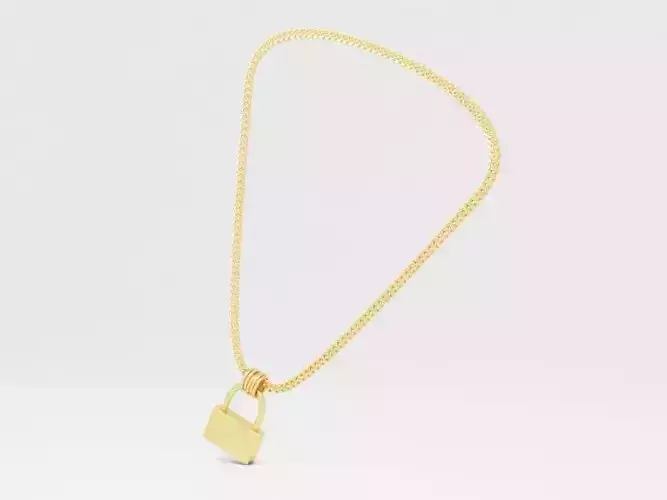 necklace lock jewelry Low-poly 3D model