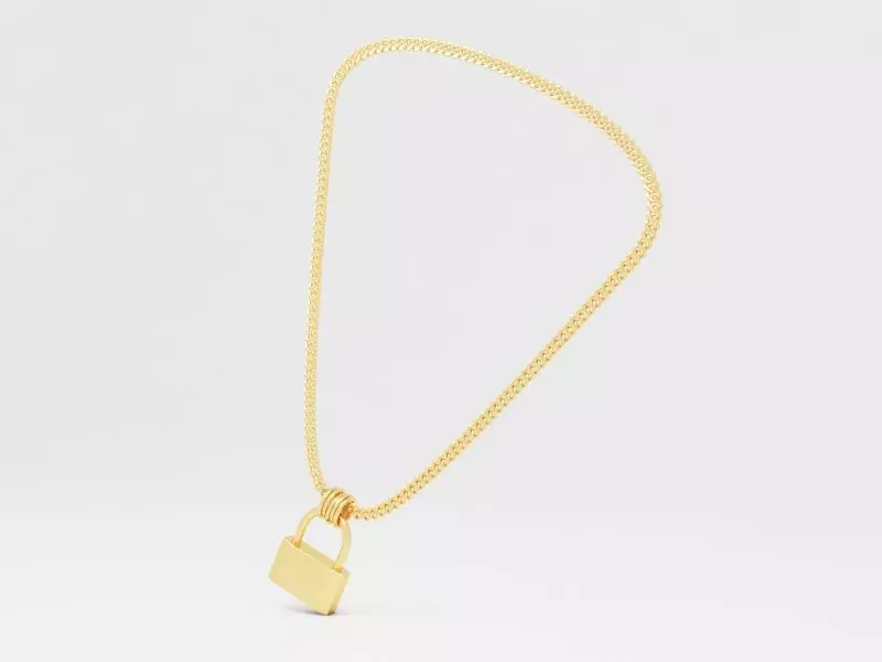 necklace lock jewelry Low-poly 3D model