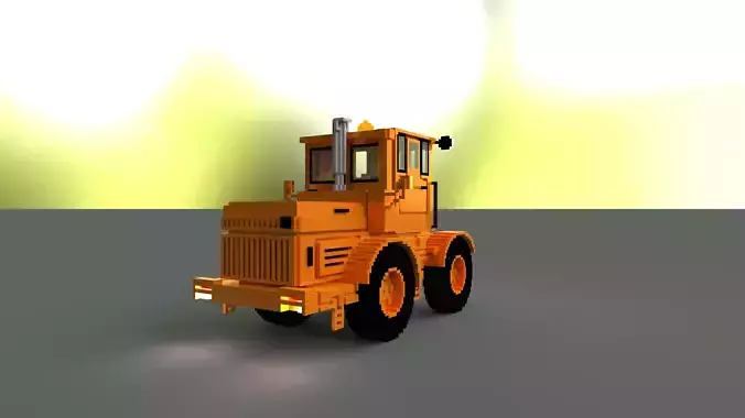 k 700 Kirovets Voxel Low-poly 3D model Free low-poly 3D model