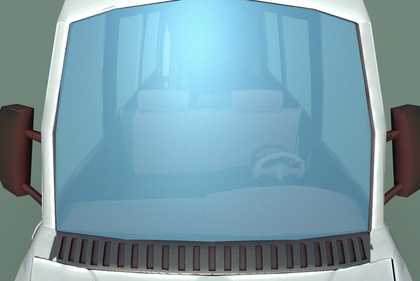 Ambulance cartoon Low-poly 3D model_17