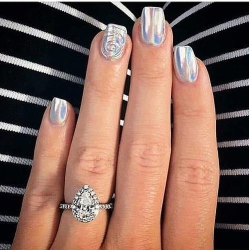 Solitaire bague fiancailles engagement drop entourage ring -CG26 3D print model