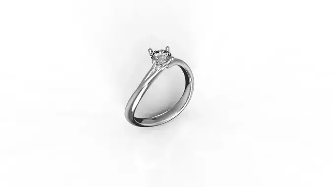 Solitaire bague fiancailles engagement drop entourage ring -CG27