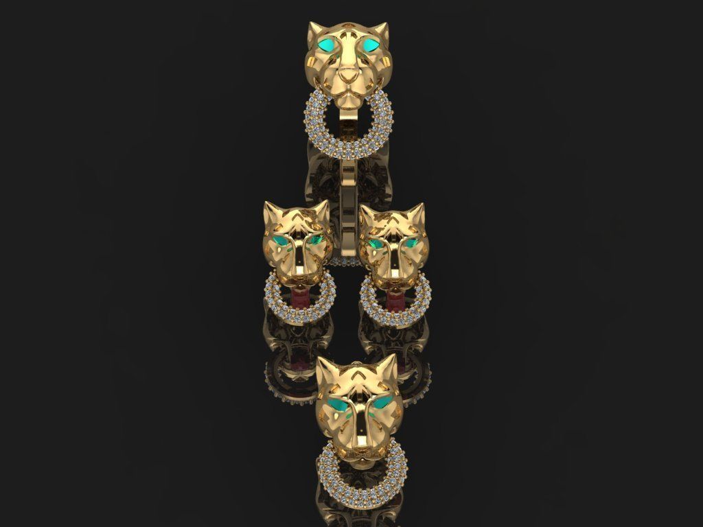 GC GOLD M0088- Diamond gold set  3D print model_6