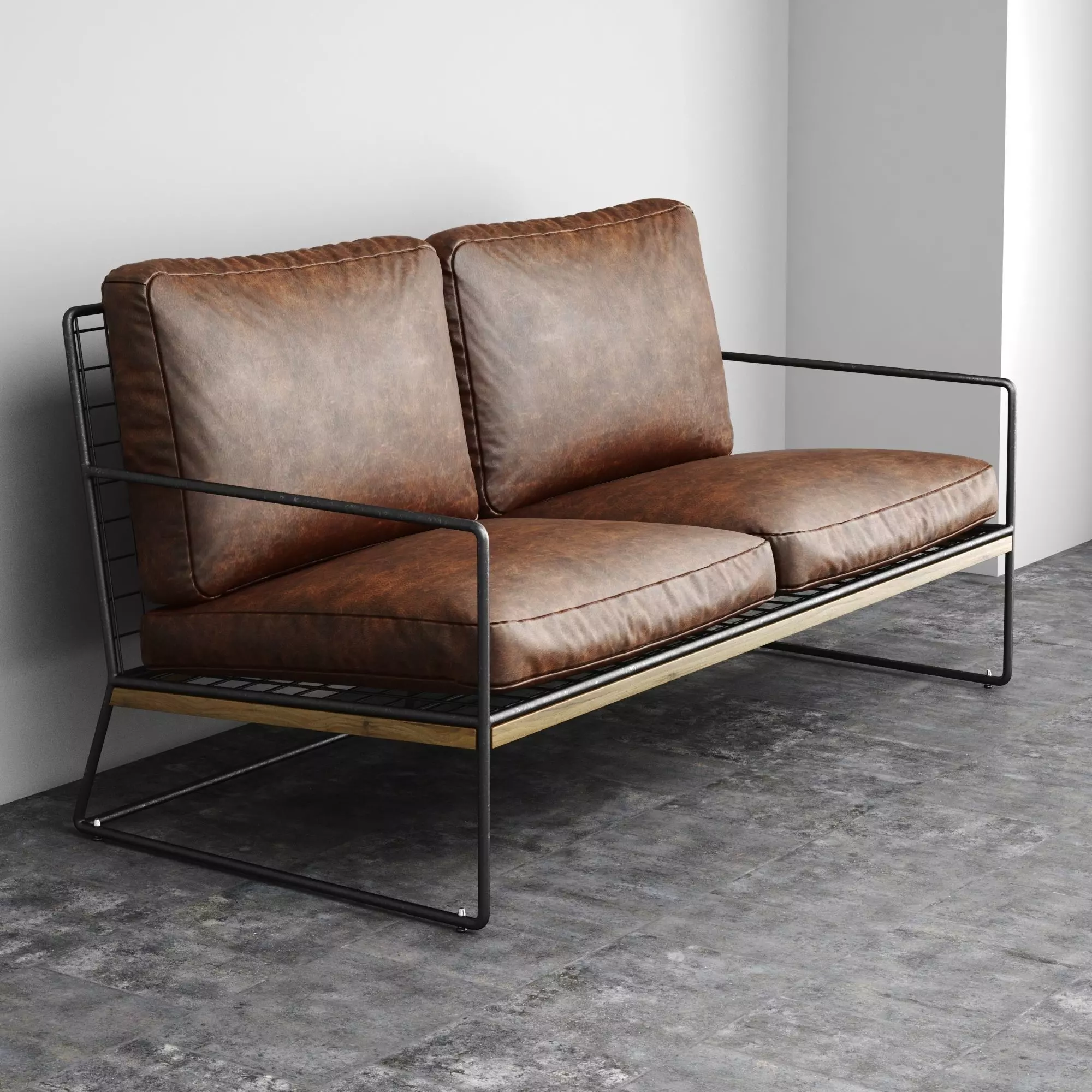 Leather Hachi sofa Free 3D model