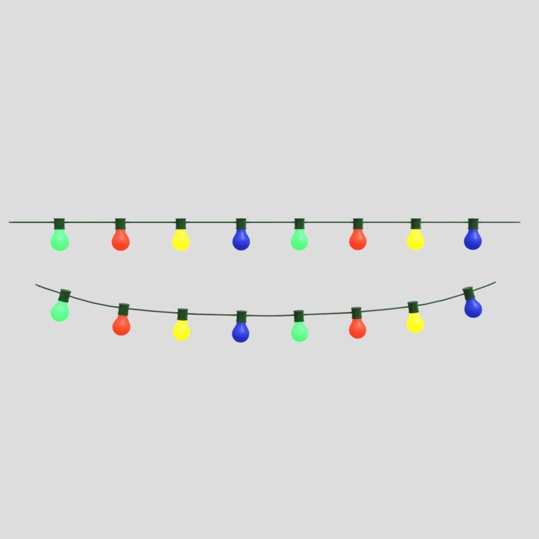 Fairy Lights 2 Low-poly 3D model_3