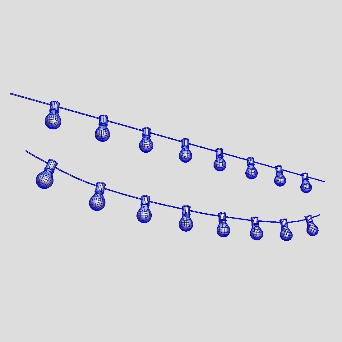 Fairy Lights 2 Low-poly 3D model_2