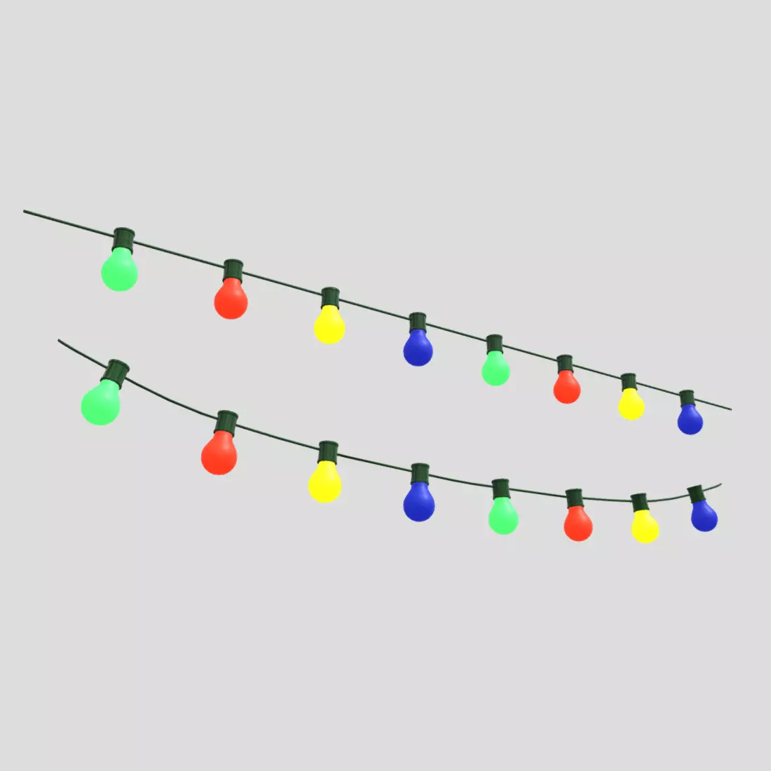 Fairy Lights 2 Low-poly 3D model_0