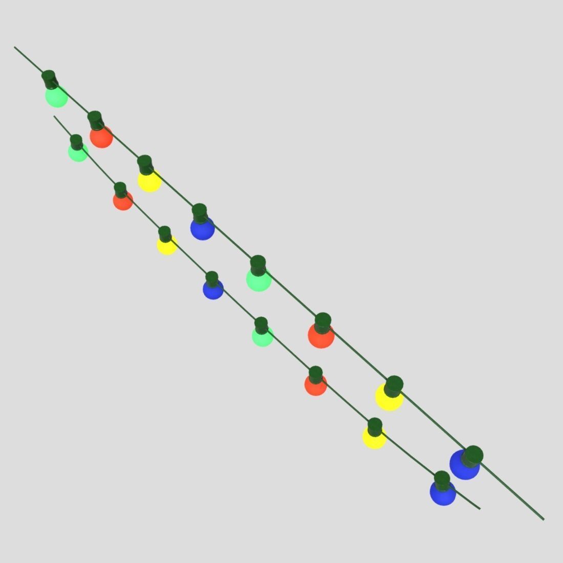 Fairy Lights 2 Low-poly 3D model_7