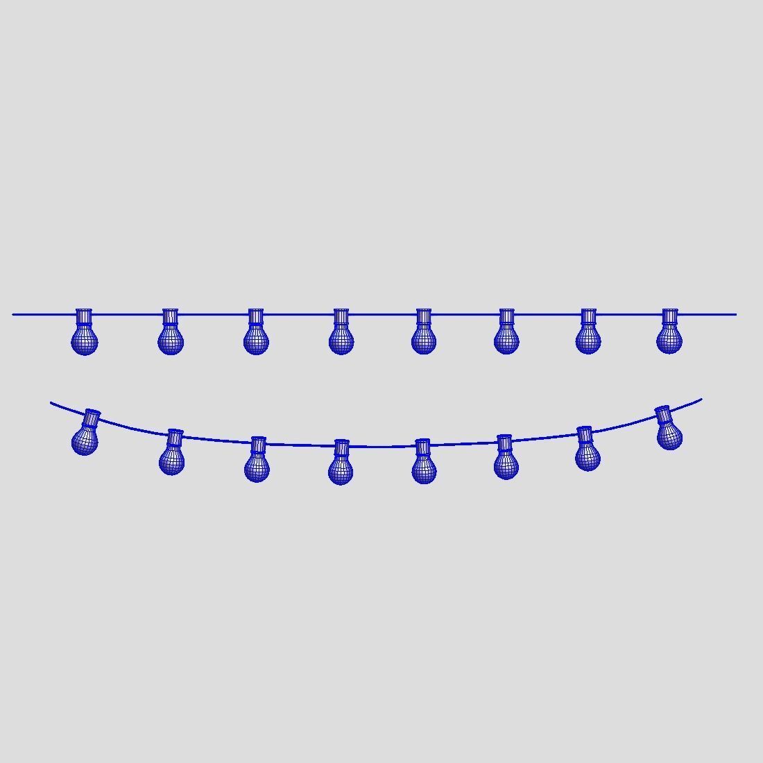 Fairy Lights 2 Low-poly 3D model_4