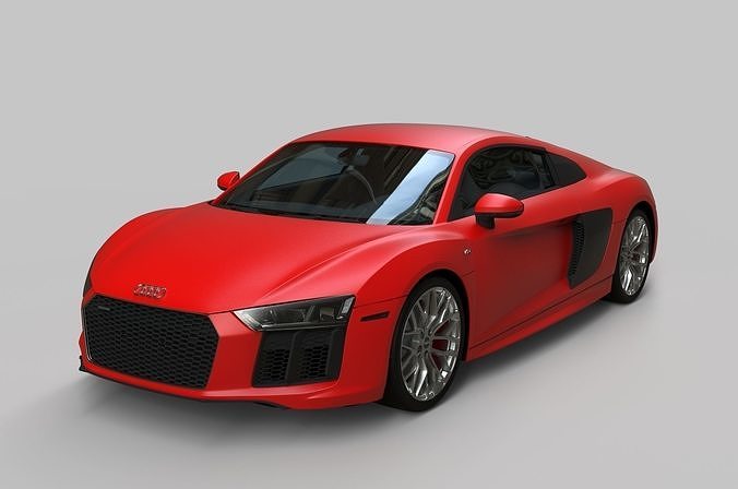 Audi R8 2018 Low-poly 3D model