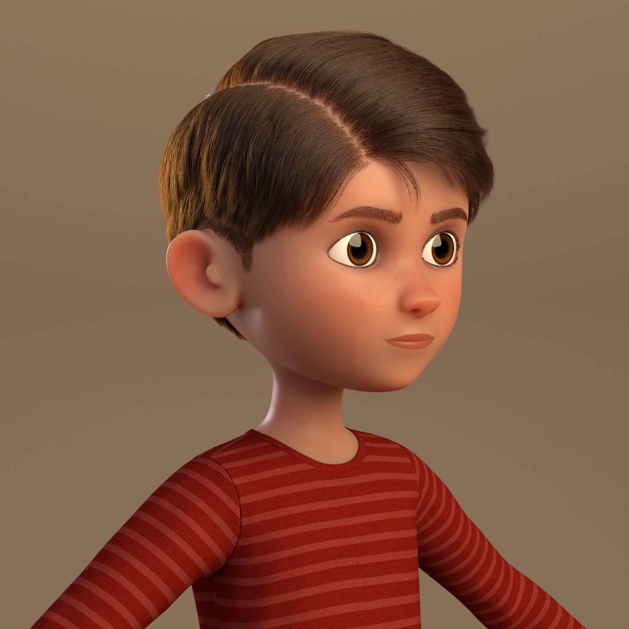 Cartoon Boy 3D model_3