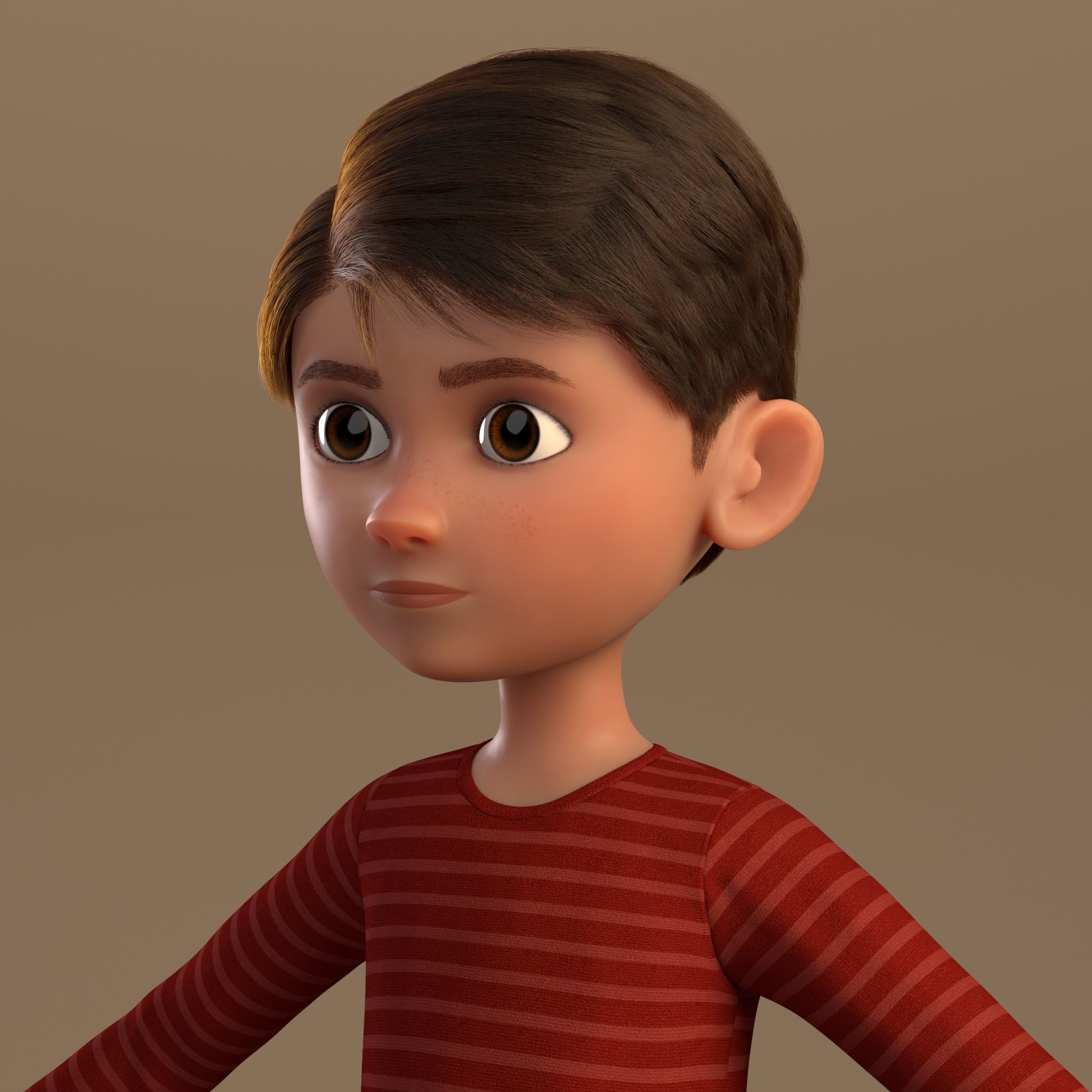 Cartoon Boy 3D model_2