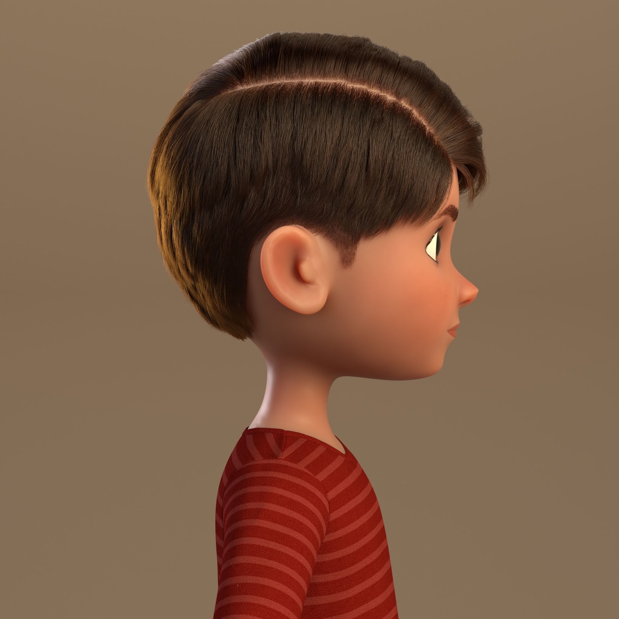 Cartoon Boy 3D model_4
