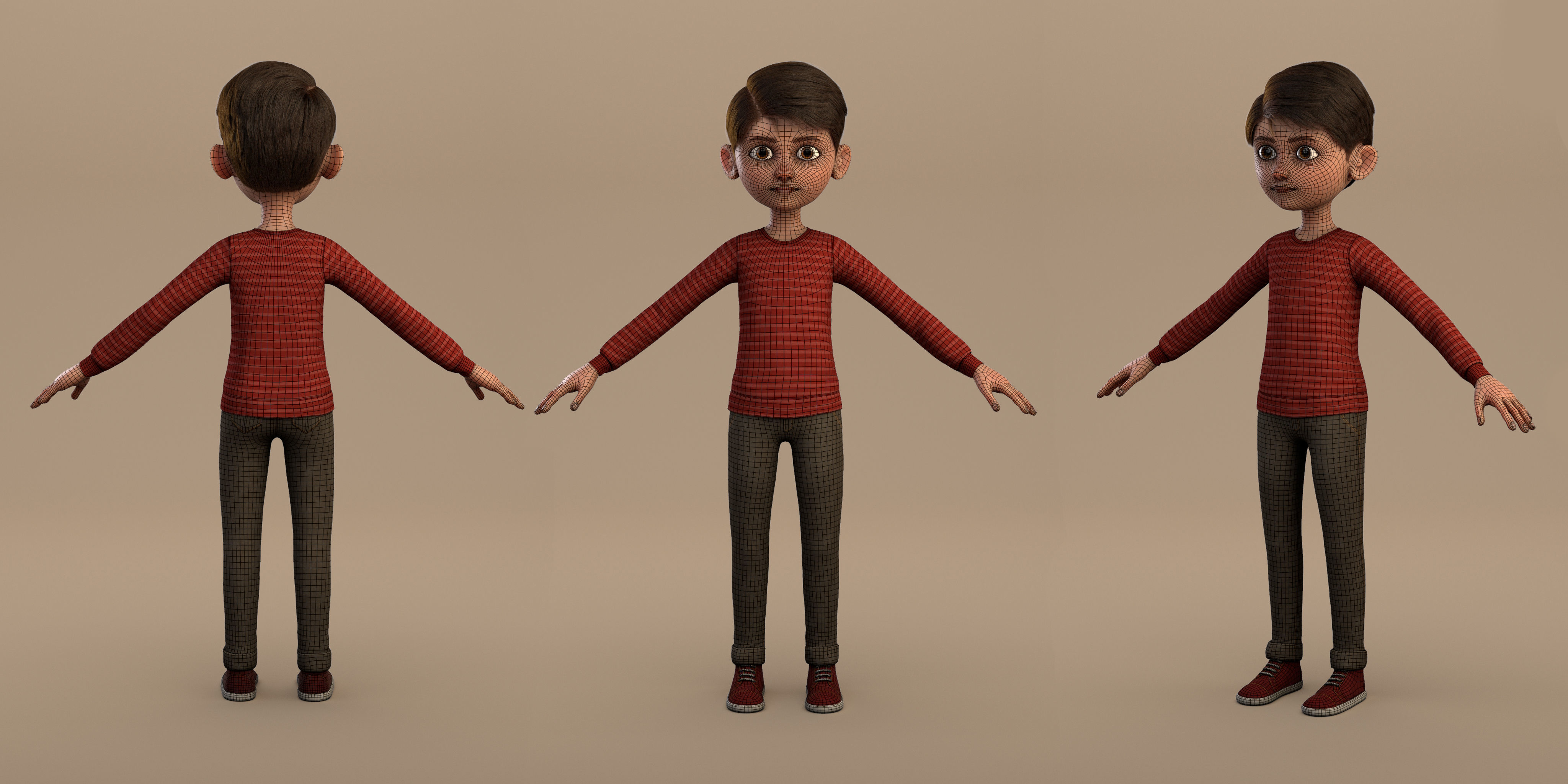 Cartoon Boy 3D model_13