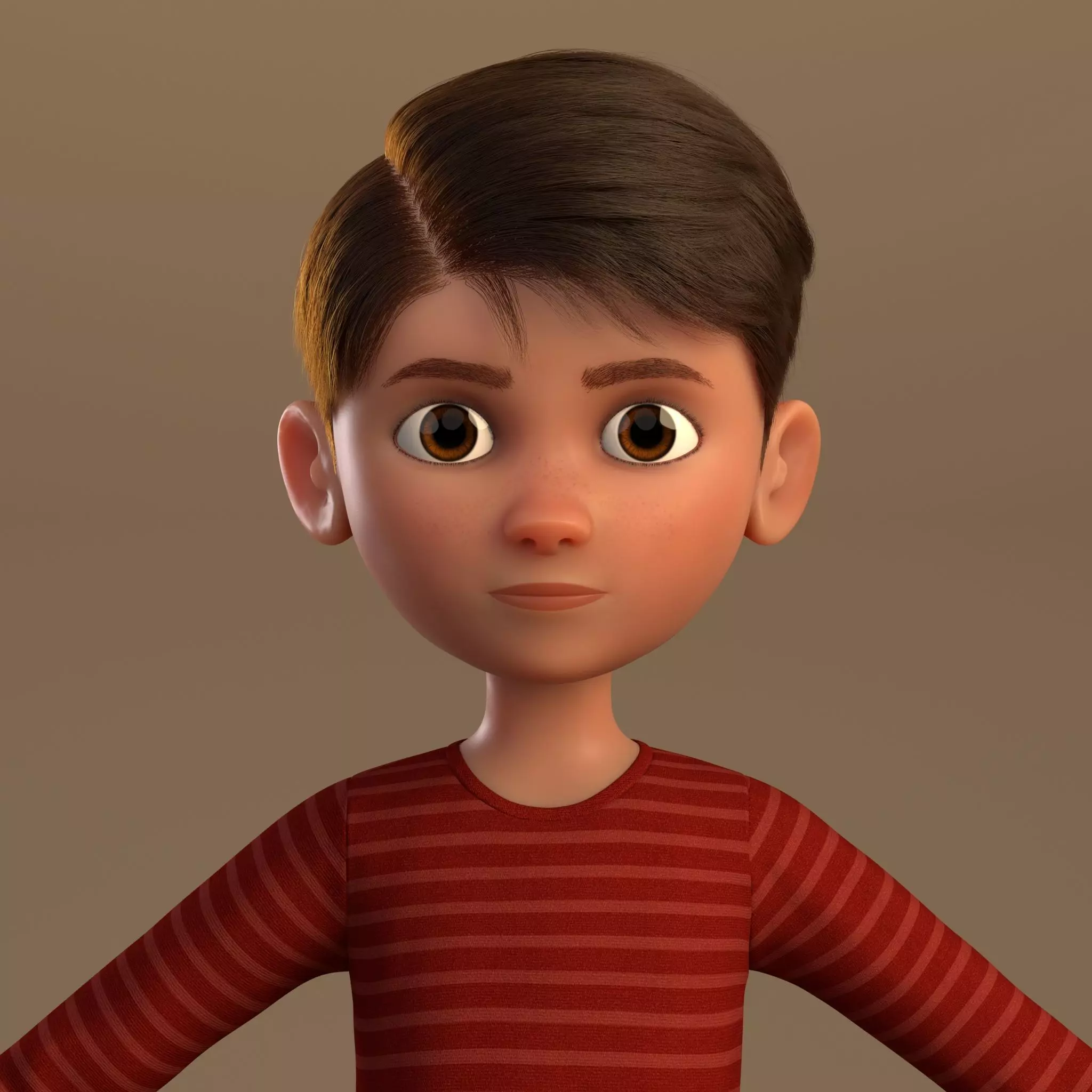 Cartoon Boy 3D model_0