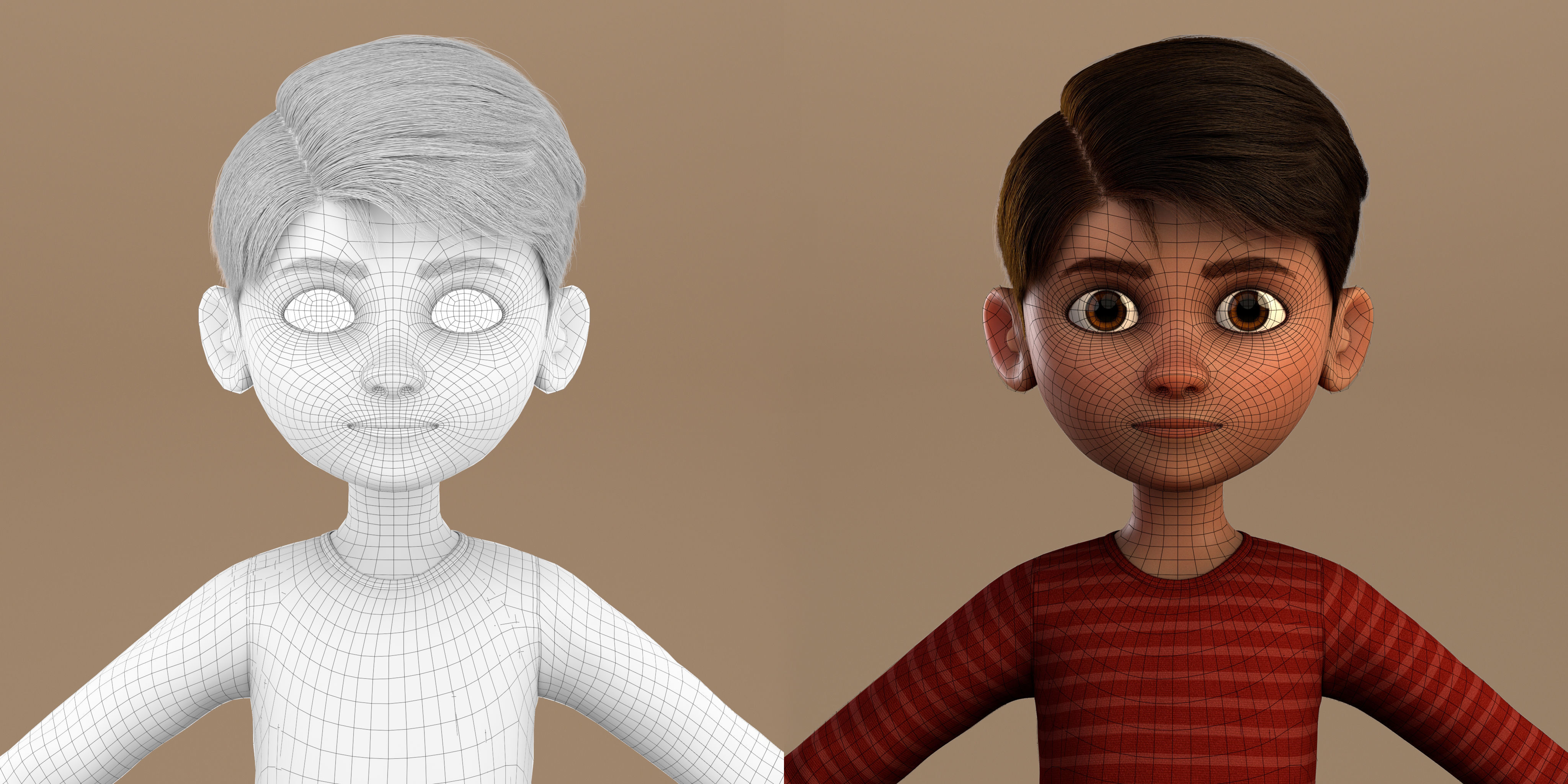 Cartoon Boy 3D model_15