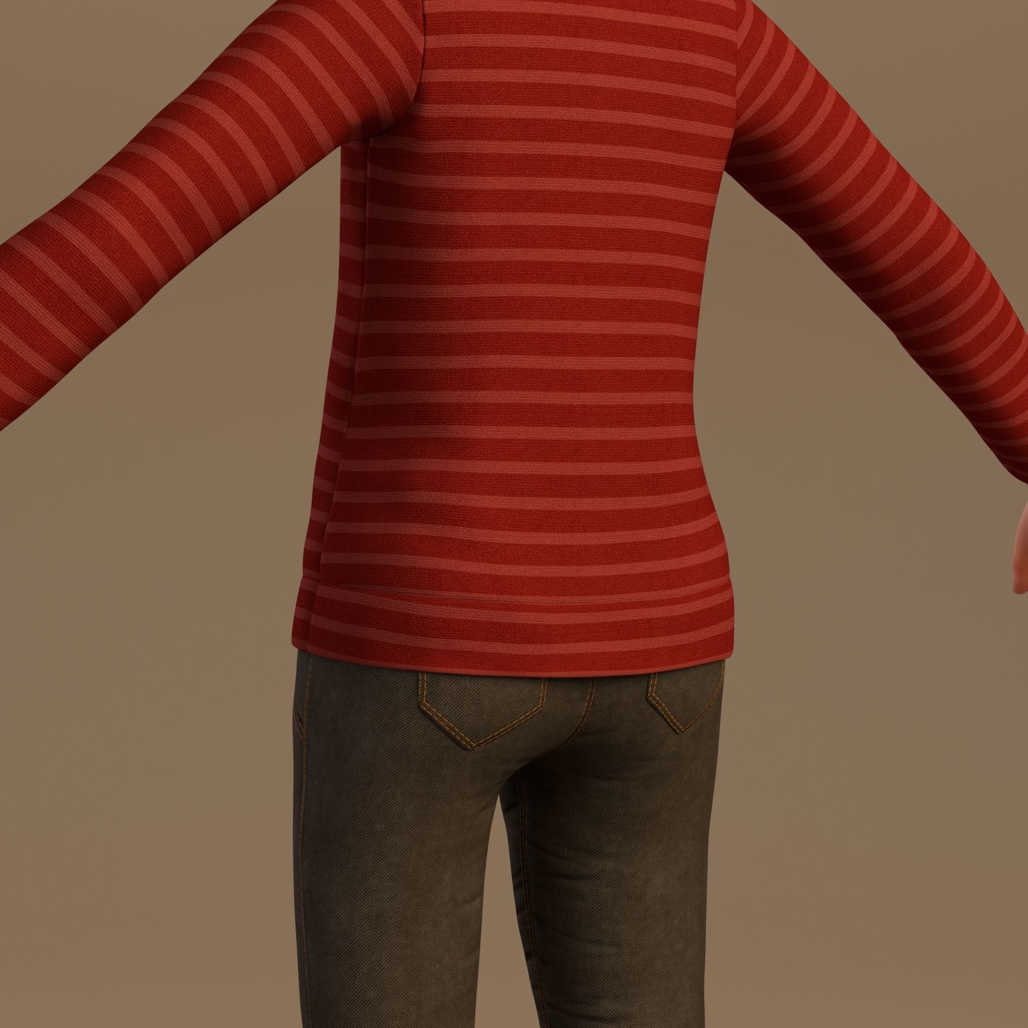 Cartoon Boy 3D model_8