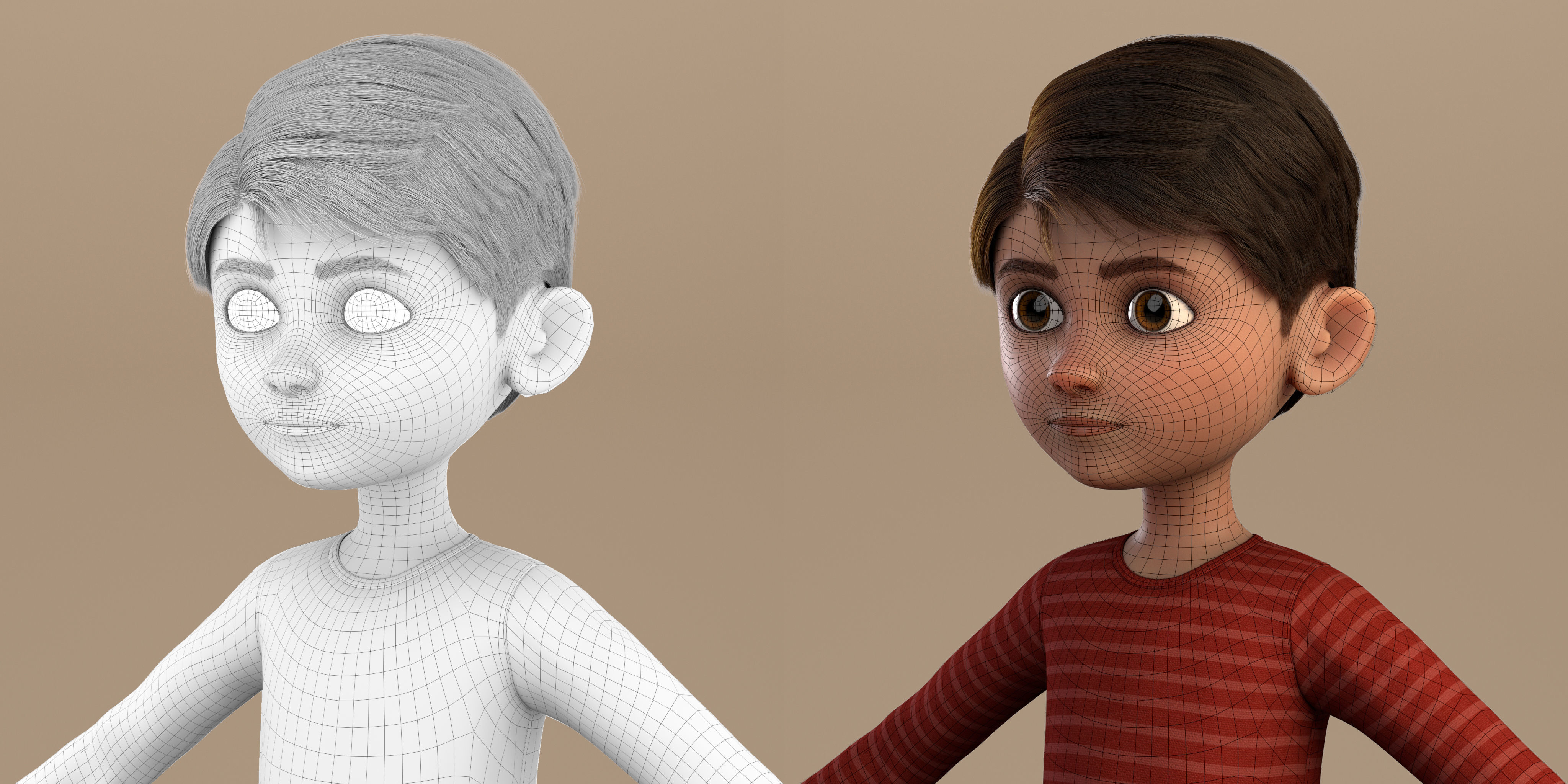 Cartoon Boy 3D model_16