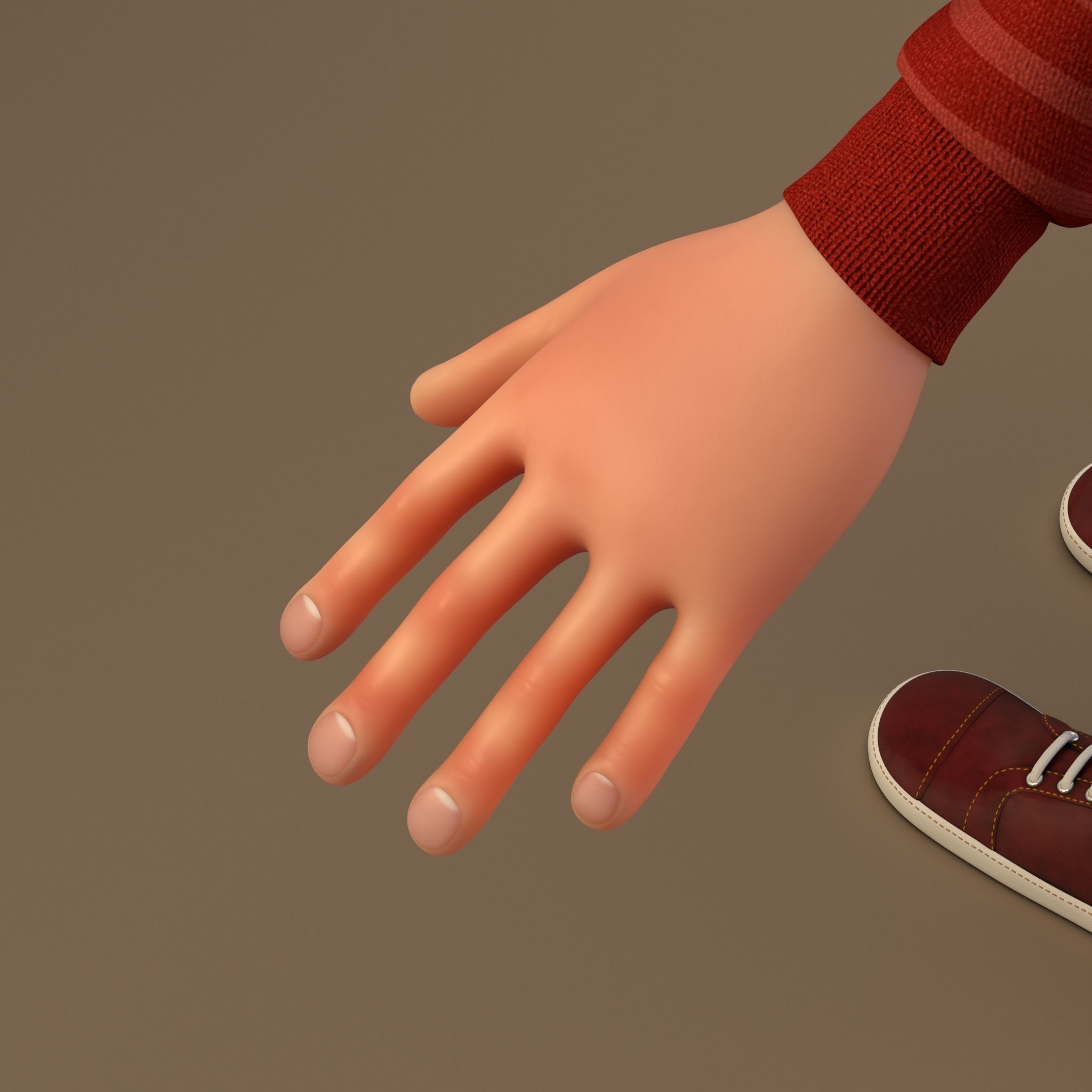 Cartoon Boy 3D model_10