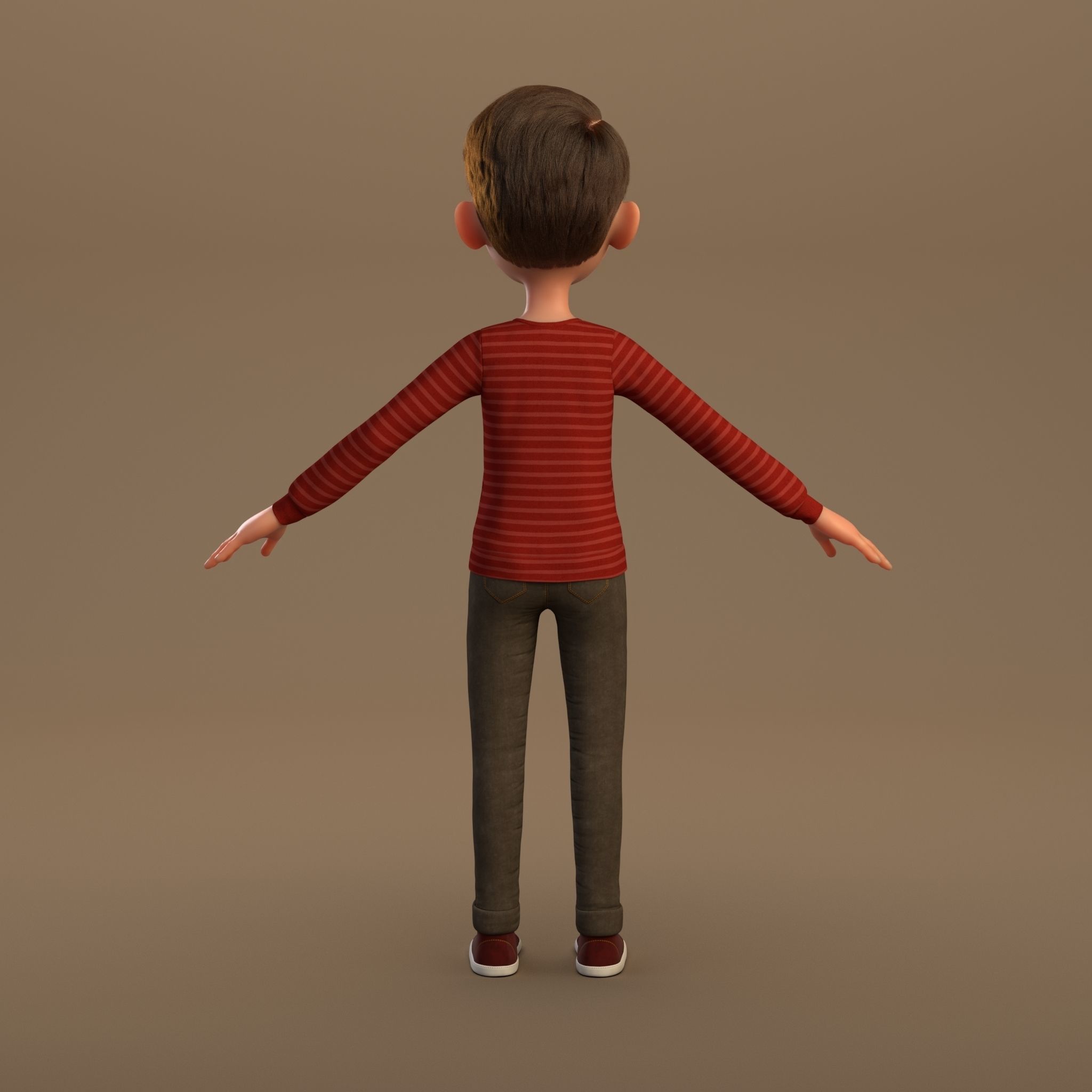 Cartoon Boy 3D model_7