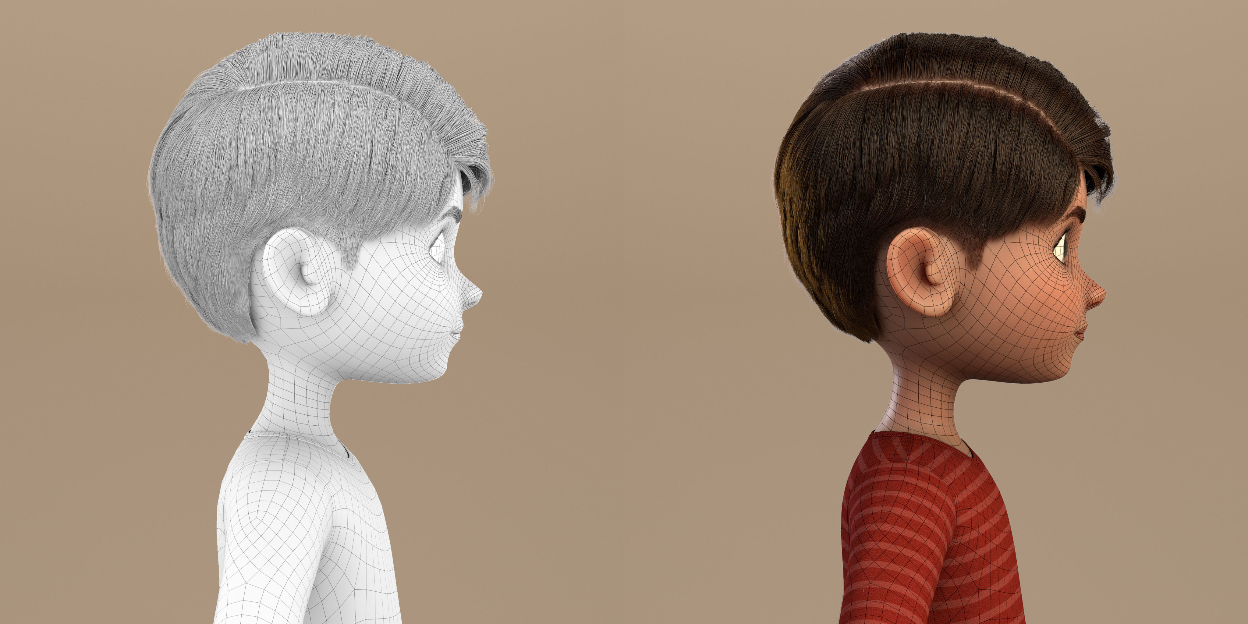 Cartoon Boy 3D model_17